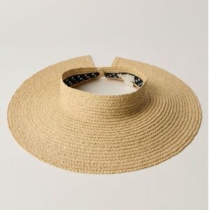 [🌟 PRICE FIRM] FREE PEOPLE City Cool Raffia Straw Visor Sun Hat